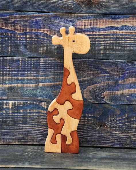 Wooden animal puzzles Giraffe wood puzzle Two colours puzzles | Etsy | Wood puzzles patterns ...