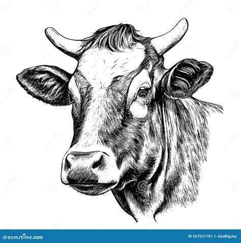 Cattle Head Drawing