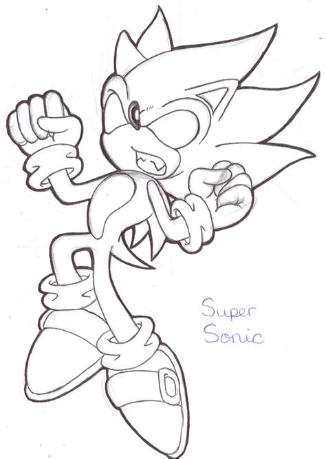 Dark Sonic The Hedgehog Coloring Pages