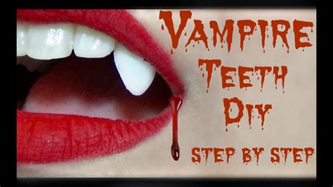 DIY Vampire Fangs Tutorial / LAST MINUTE HALLOWEEN IDEAS - YouTube