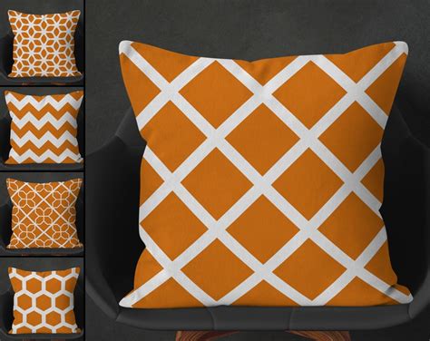 Burnt Orange Cushion Covers Burnt Orange Accent Pillow | Etsy