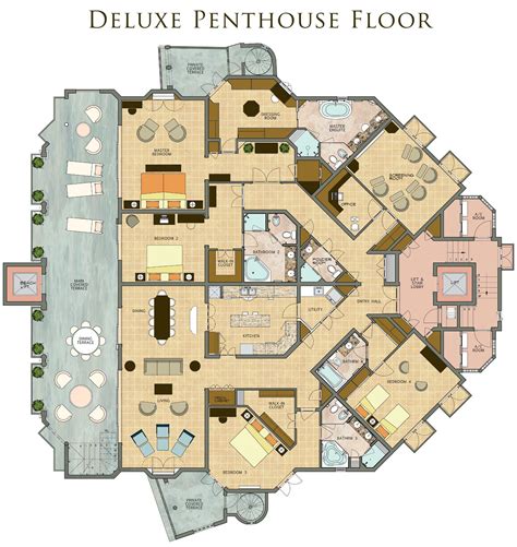 a floor plan for a house with furniture