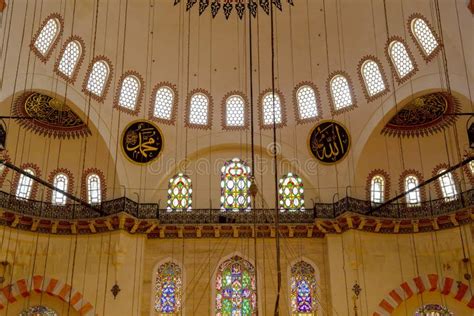 An Interior View of Suleymaniye Mosque Suleymaniye Camisi, Istanbul ...