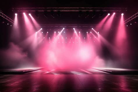 Concert stage spotlight illuminated pink. | Premium Photo - rawpixel