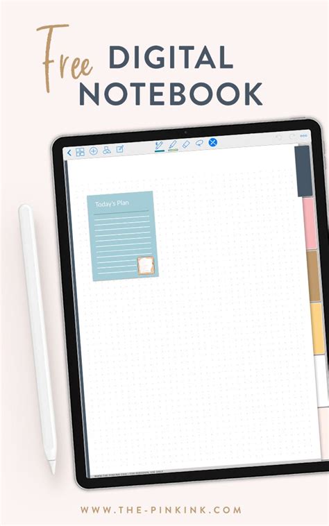 Free 6 subjects Digital Notebook with dot-grid pages I have a new freebie for you! If you have ...