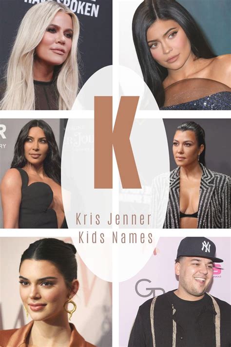 Kardashians and Jenners names - Kris Jenner Kids Names | Kris jenner ...