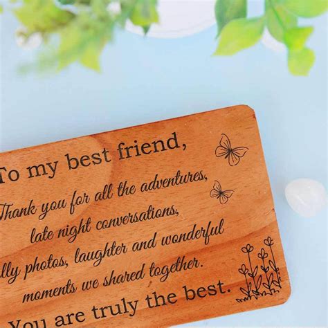 Best Friend Cards| Personalised Cards | Wooden Cards Set| BFF Gifts - woodgeekstore