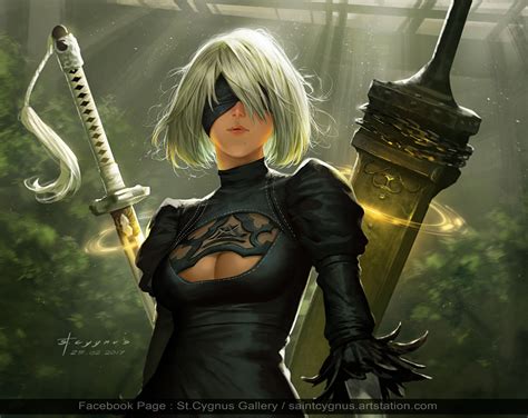 ArtStation - 2B NieR : Automata - Fan art, St. Cygnus | Nier automata ...