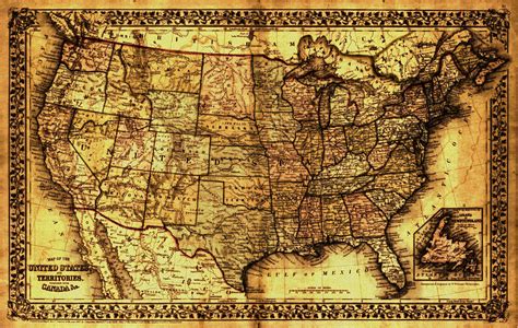 Old Map Of United States – Map Vector