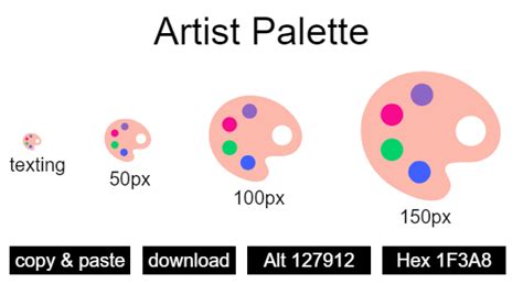 "Artist Palette": Emoji and Codes