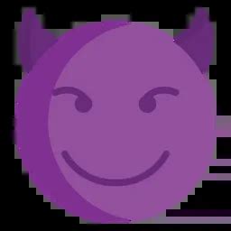 Smiling Face With Horns Emoji Icon - Download in Flat Style