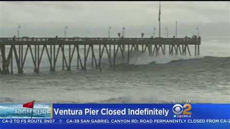 Dangerously High Waves Force Ventura Pier Closure - YouTube