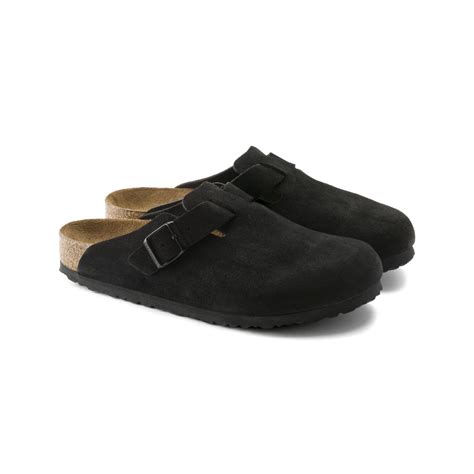 Birkenstock Boston Suede 'Black', Men's Fashion, Footwear, Slippers ...