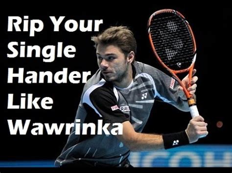 Tennis One Handed Backhand Technique | Hit Like Wawrinka - YouTube