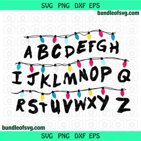 Stranger things Lights Alphabet SVG Stranger things Alphabet Light Let