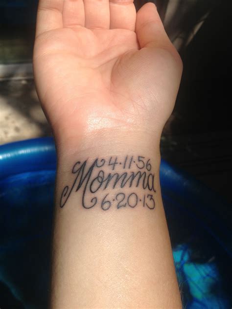 #tattoo #wrist #mom #momma #ink #tat #memorial | Cool wrist tattoos ...