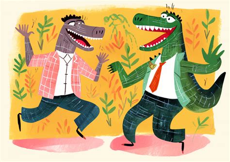 Funny Dancing Alligators Art Print Free Stock Photo - Public Domain Pictures