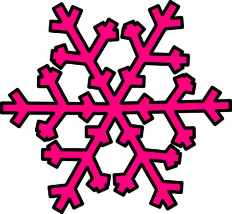 Pink Snowflake Clip Art at Clker.com - vector clip art online, royalty free & public domain