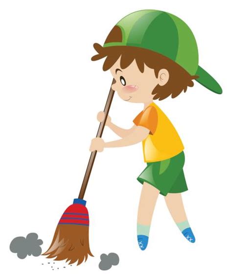 Best Sweeping Broom Pictures Illustrations, Royalty-Free Vector ...