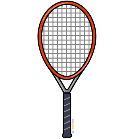 FREE Tennis Racket Clipart with outline | Pearly Arts