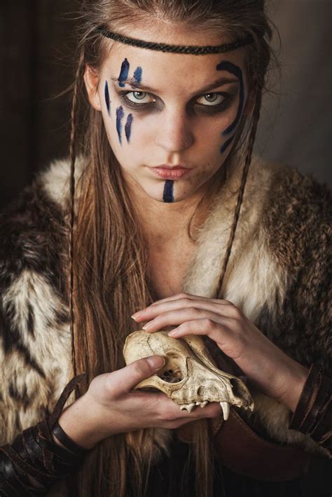 Julia [9] | Viking face paint, Warrior makeup, Viking makeup