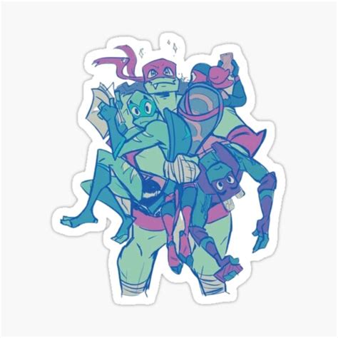 "Rise of the tmnt characters" Sticker for Sale by Chemselachya | Redbubble