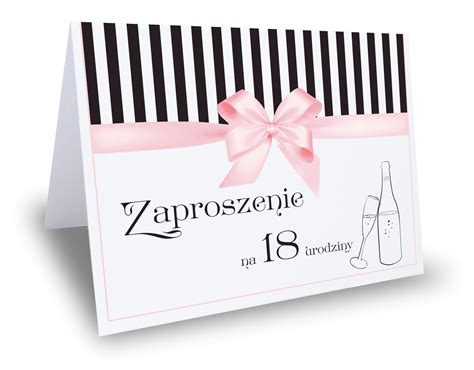 Zaproszenie zaproszenia na 18 urodziny osiemnastkę 7950065927 - Allegro.pl