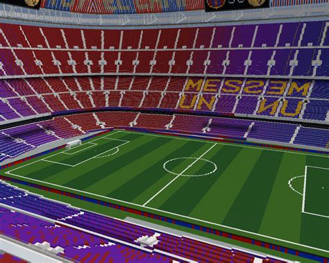 Camp Nou (FC Barcelona Stadium) on Minecraft! Minecraft Map