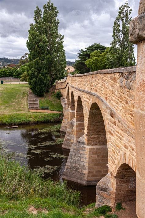 Portrait Shot Langs De Lengte Van Richmond Bridge in Richmond, Tasmania ...