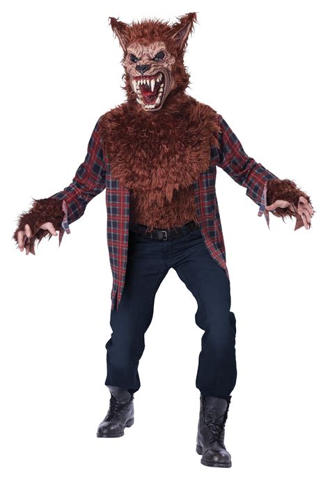 Adult Male Brown Werewolf Blood Moon Costume by California Costumes 1560 01560 - Walmart.com