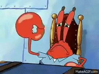 Mr Krabs Plays The Worlds Smallest Violin on Make a GIF