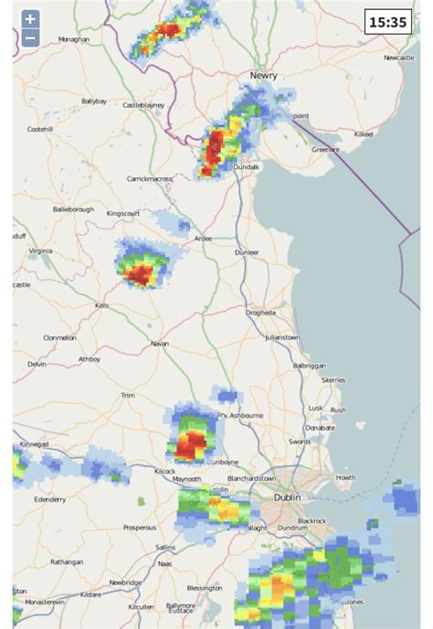 Carlow Weather on Twitter: "First of the lightning strikes detected between Maynooth and Trim."