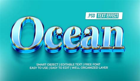 Free PSD | Ocean Text Style Effect