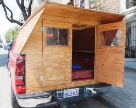 Man Designs/Builds Wooden Micro Truck Camper