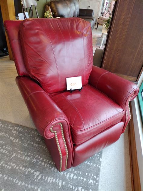 Burgundy Leather Barcalounger Recliner | Roth & Brader Furniture