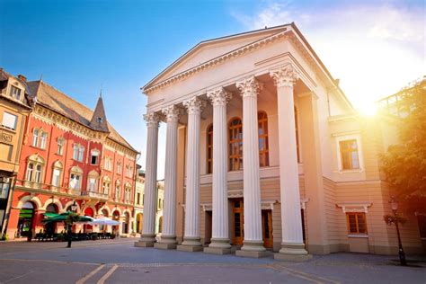 Serbia - Subotica - Subotica central square and peoples theater ...