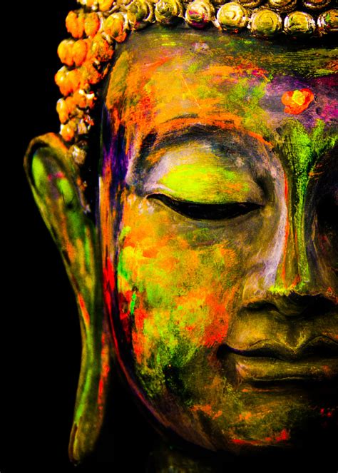 'Buddha' Poster Print by Design King | Displate in 2020 | Modern art ...