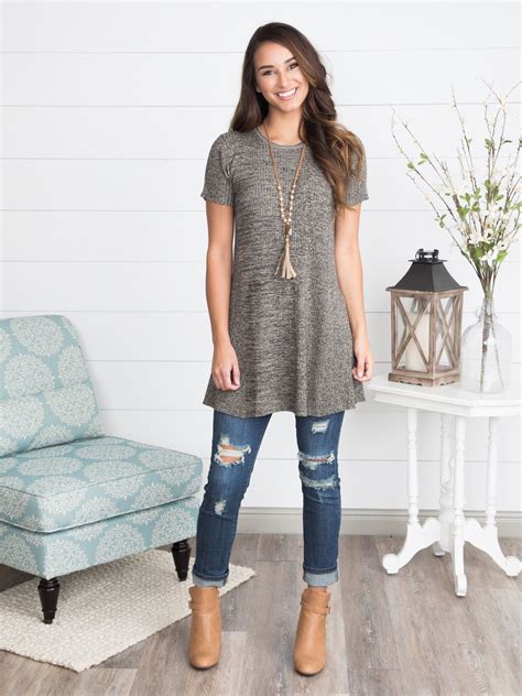 This everyday tunic dress is flattering and oh-so comfortable. Throw it ...