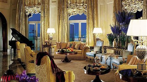 Royal Suite Living Room at Four Seasons Hotel Doha with views of the Arabian Gulf. | Living room ...