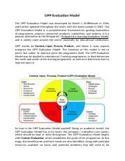 Understanding the CIPP Evaluation Model: A Comprehensive Guide | Course Hero