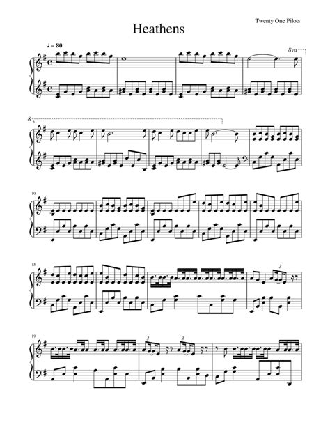 Heathens Sheet music for Piano (Solo) | Musescore.com