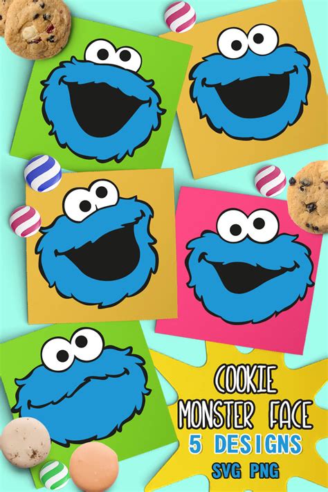 Cookie Monster Face SVG | Master Bundles