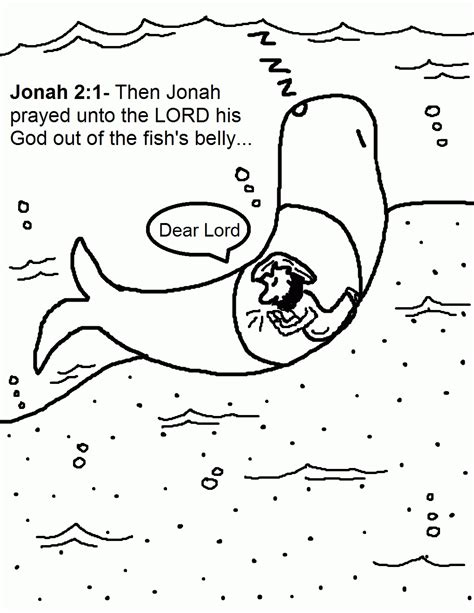 Jonah And The Whale Bible Story Coloring Pages - Coloring Home