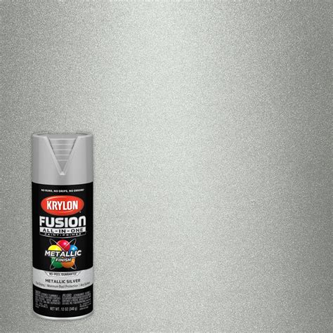 Krylon Fusion All-in-one General Purpose Gloss Silver Metallic Spray Paint (Actual Net Contents ...