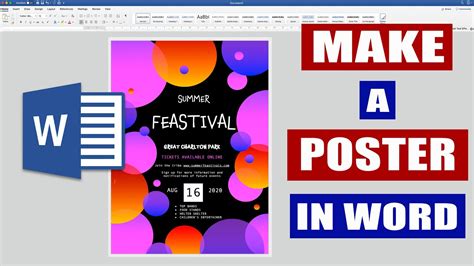 how to make a poster on microsoft word - linebodyartpainting