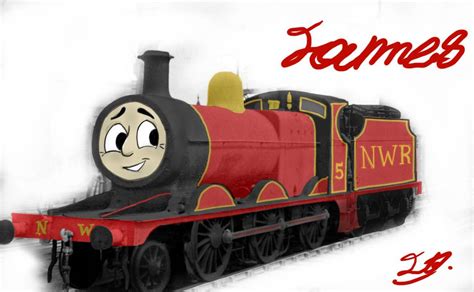 My AU RWS James the Red Engine by JulianTheGresleyN2 on DeviantArt