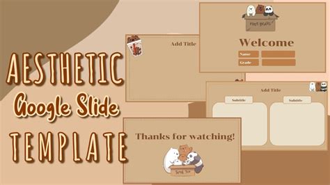 How to make aesthetic google slide🐻 ||We bare bears||free template | ข้อมูลที่เกี่ยวข้องเทมเพลต ...