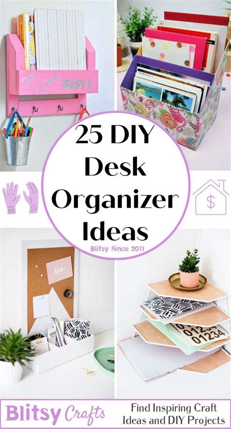 25 Homemade DIY Desk Organizer Ideas Are Easy To-Do - Blitsy