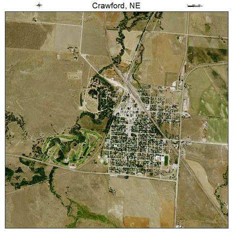 Aerial Photography Map of Crawford, NE Nebraska