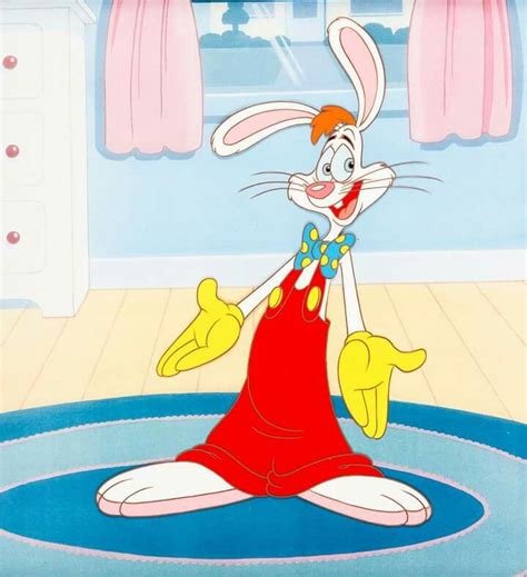 "Tummy Trouble" publicity cel featuring Roger Rabbit | Jessica rabbit cartoon, Jessica and roger ...